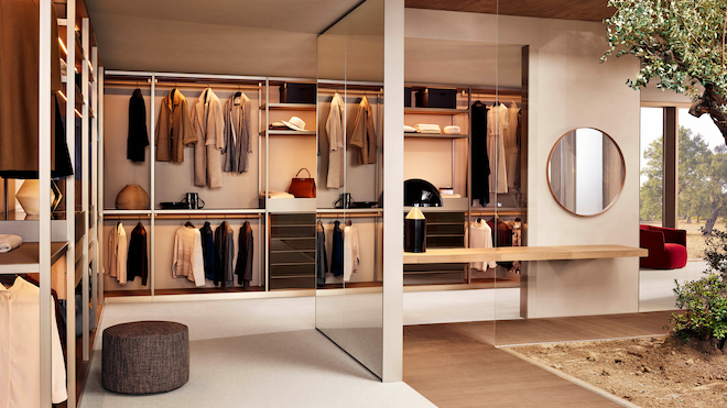 Functional and Design-Forward Open Wardrobe